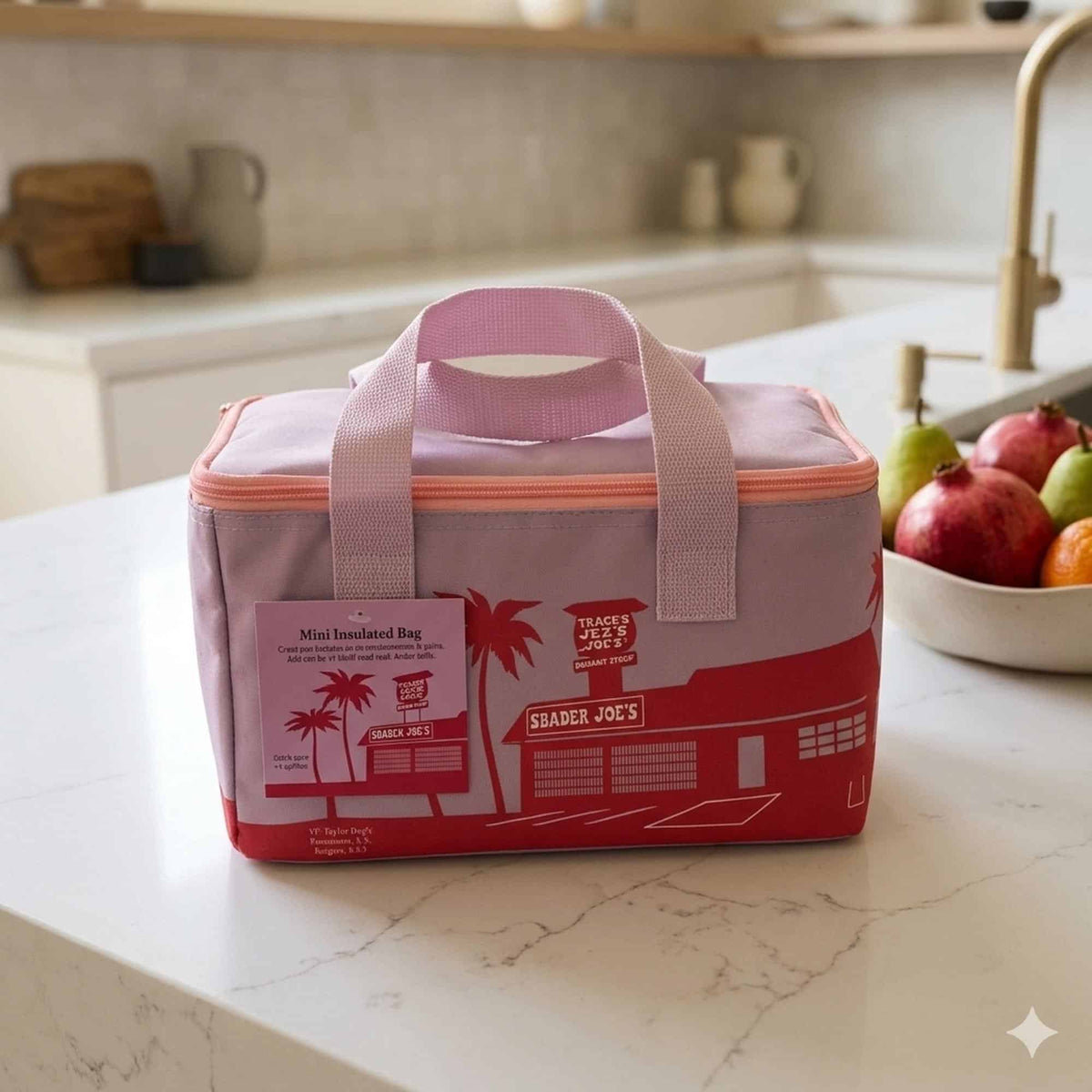 Trader Joe's Mini Insulated Tote Bag - Pink Main image
