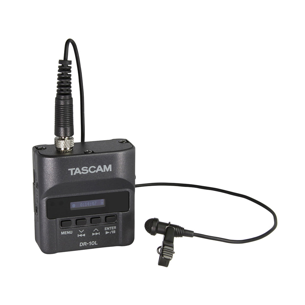 Tascam DR-10L Ultra-Compact Audio Field Recorder With Lavalier Mic